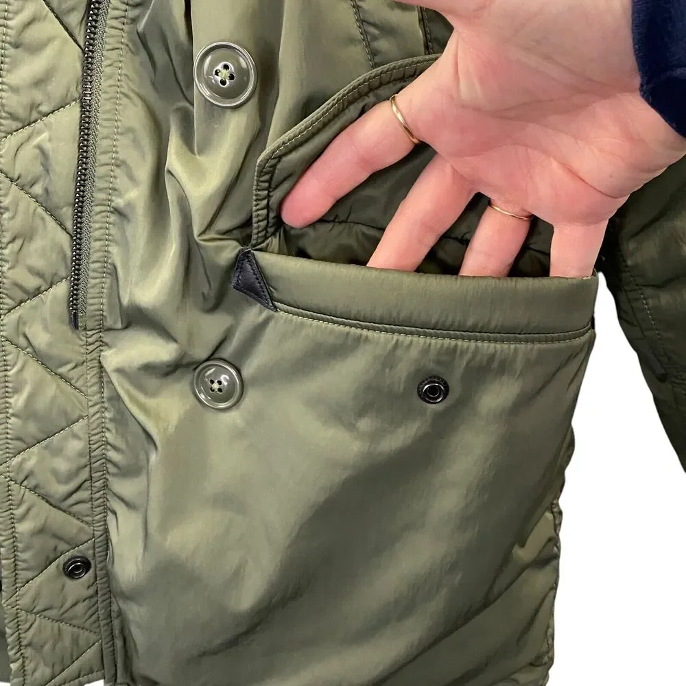 Ralph Lauren Denim & Supply Jacket Medium Green Military Down Sherpa Lined Hood - Picture 7 of 16